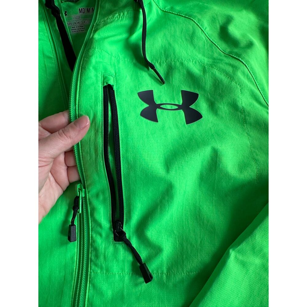 Under Armour Men's Neon Green UA Storm Jacket Size Medium - Picture 3 of 7